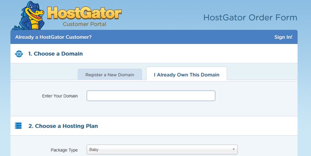 Hostgator Webhosting
